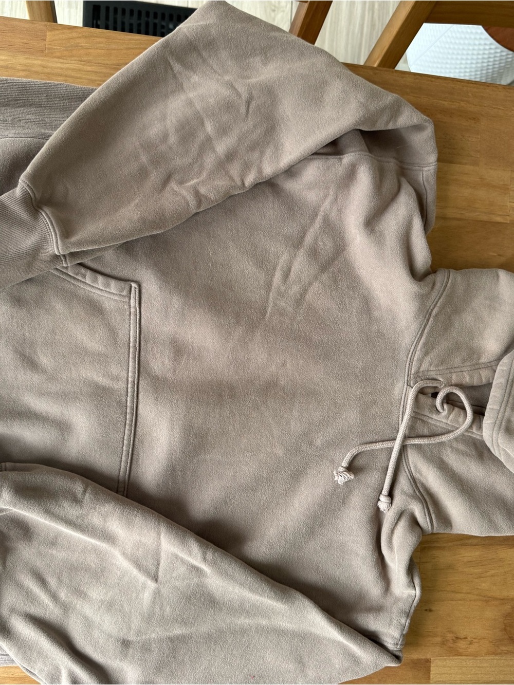Stack of Aritzia Cozy Sweatshirts - Blue, Tan, Taupe, Gray - Picture 3 of 11